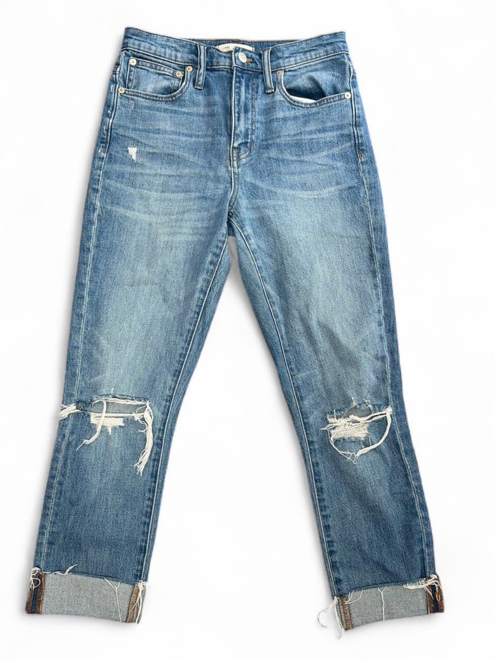 Madewell Light Blue Skinny Distressed Jeans